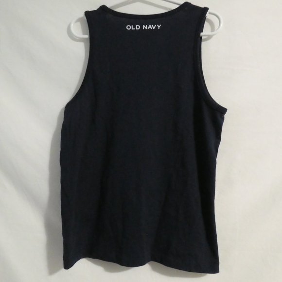 OLD NAVY small (6-7 years) navy graphic tank top Canada 2018 GUC - Picture 2 of 12